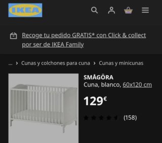 Cuna blanca IKEA