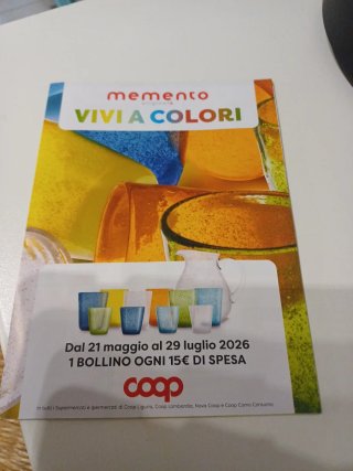 Bollini Coop Memento Vivi a Colori