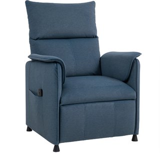 Sillón Reclinable Eléctrico Azul