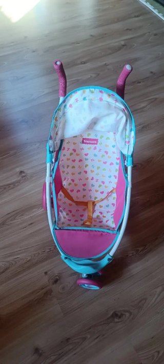 Triciclo evolutivo y carrito muñecas rosa