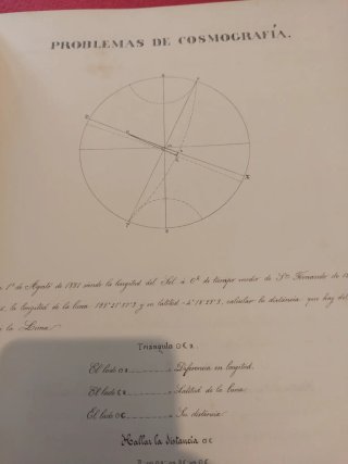 Cuaderno manuscrito estudios náuticos  siglo. XIX