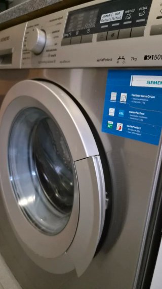Lavadora Siemens 7kg Carga Frontal Aluminio