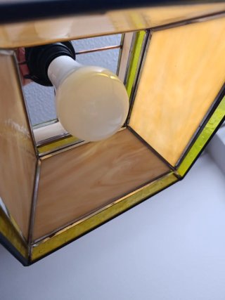 Lámpara de techo cuadrada cristal