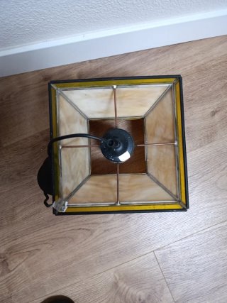 Lámpara de techo cuadrada cristal
