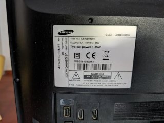 TV Samsung LED 32" + mando – HDMI / USB