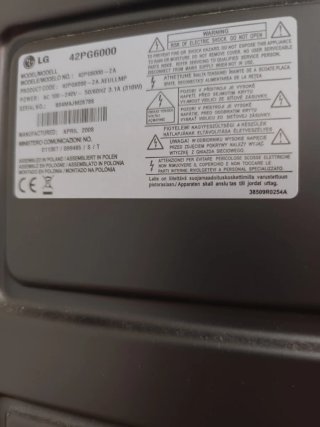Televisión LG Negra