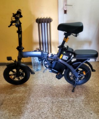 Bicicleta Eléctrica Plegable Gris