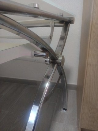 Escritorio cristal y aluminio