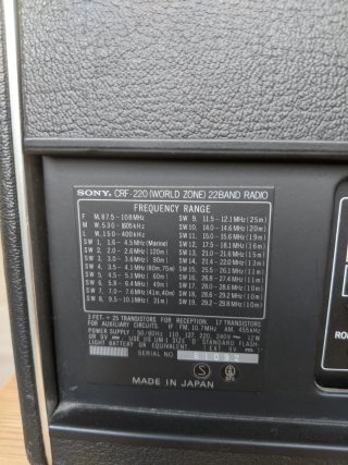 Radio multibanda Sony CRF 220