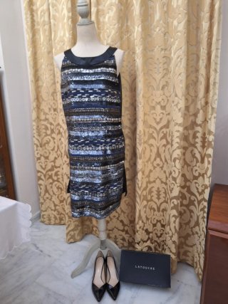 Vestido de fiesta El Corte Inglés pedrería joya