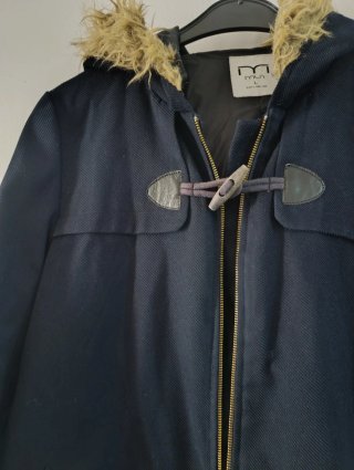 Chaqueta azul con capucha mujer