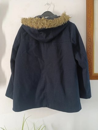 Chaqueta azul con capucha mujer