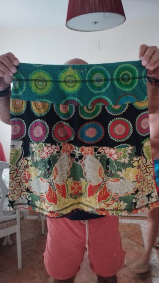 Falda Desigual Talla L Algodón