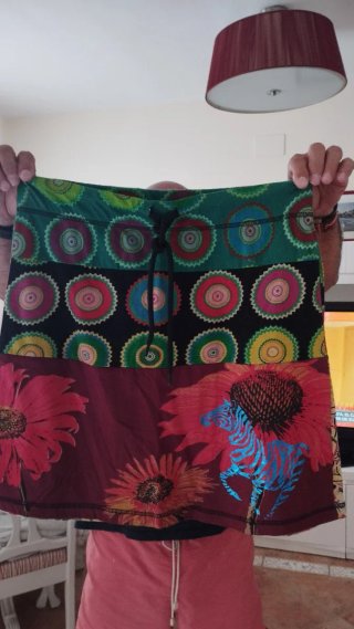Falda Desigual Talla L Algodón