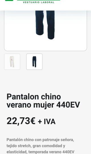 Pantalón trabajo mujer, talla 42 - SIN ESTRENAR