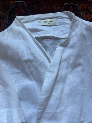 Kimono de lino blanco con cinturón