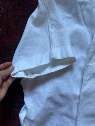 Kimono de lino blanco con cinturón