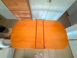 Mesa de madera plegable extensible. Negocianle