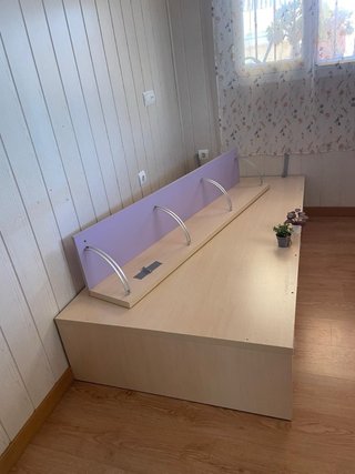 Canapé 90cm con cajones + estantería