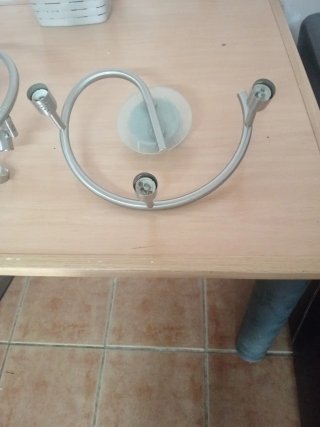 Lámpara de techo moderna metal plateado