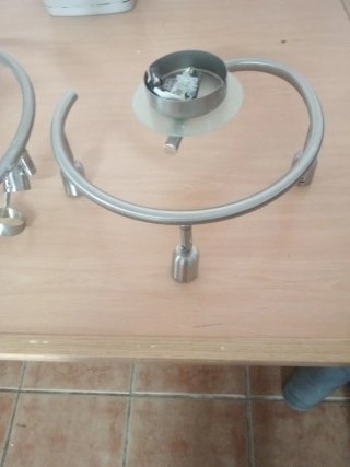 Lámpara de techo moderna metal plateado