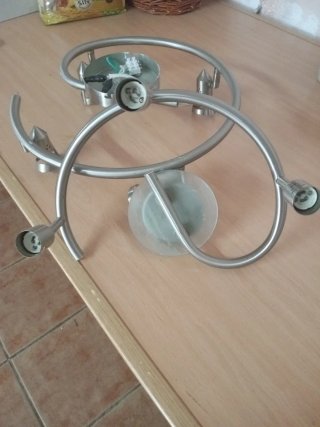 Lámpara de techo moderna metal plateado