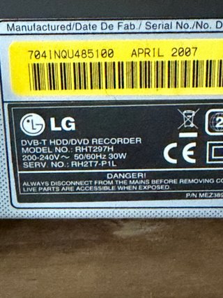Grabadora LG RHT297H DVD TDT HDD CD