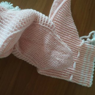 Calze lana rosa e bianche