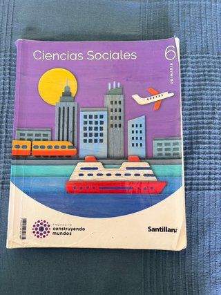 Libro sociales 6 primaria. ISBN 9788414407929