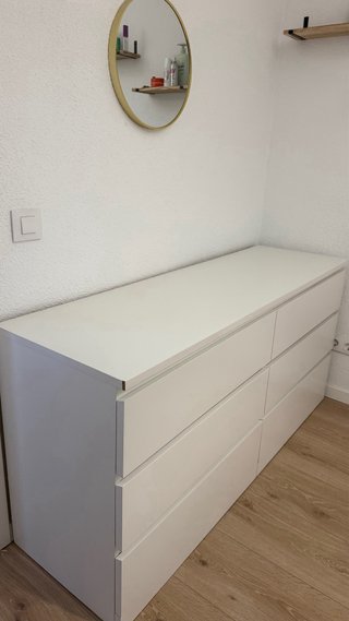 Cómoda blanca 6 cajones madera