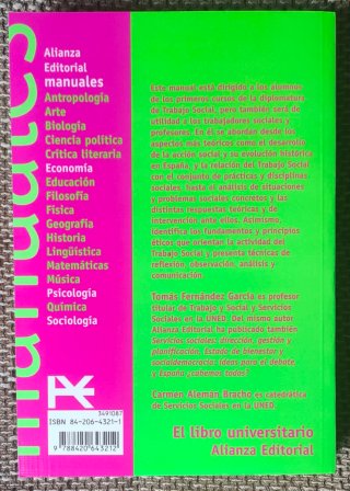 Libro Introducción al Trabajo Social Edit.Alianza
