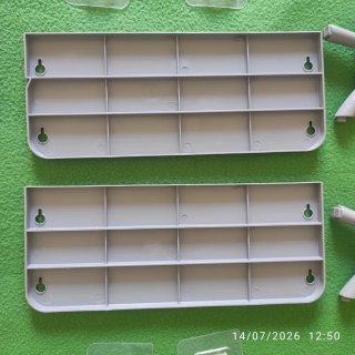 Lote 2 estantes de plástico grises