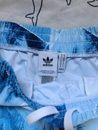 Bañador Adidas Palmeras Azul y Blanco