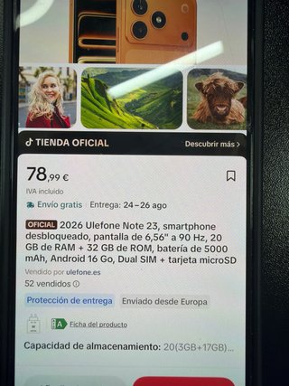 Ulefone Note 23 Naranja