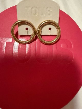 Pendientes Tous Aro plata vermeil rosa