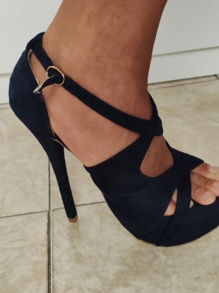 Zapatos de tacón azul
