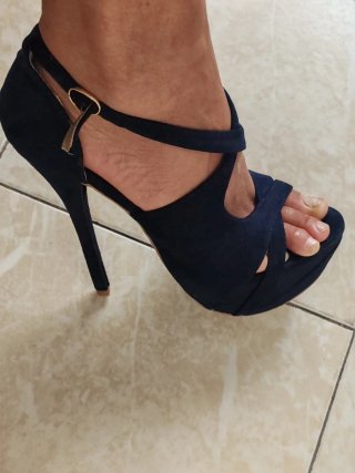 Zapatos de tacón azul