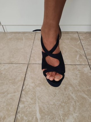 Zapatos de tacón azul