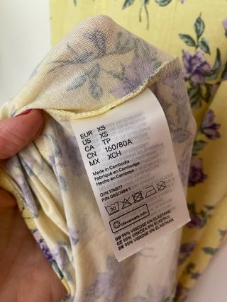 Vestido H&M floral amarillo T.XS