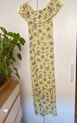 Vestido H&M floral amarillo T.XS