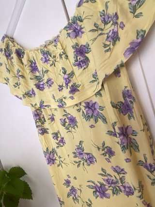 Vestido H&M floral amarillo T.XS
