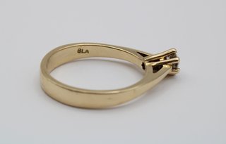 Anillo Oro 14kt Diamante Central