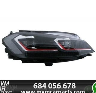 Faros delanteros Red edition Led para VW Golf 7.5