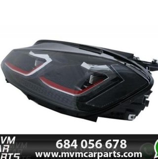 Faros delanteros Red edition Led para VW Golf 7.5