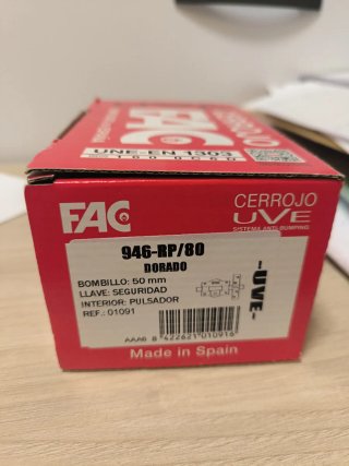 Cerrojo FAC UVE UNE-EN 1303 Nuevo