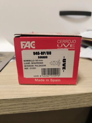 Cerrojo FAC UVE UNE-EN 1303 Nuevo
