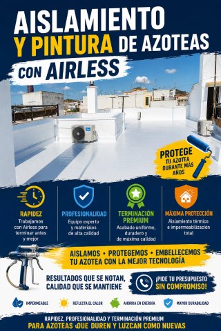 Aislamiento y Pintura de Azoteas con Airless