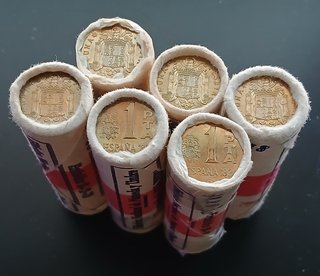 6 Cartuchos de 1 Peseta ¡Oficiales F.N.M.T!