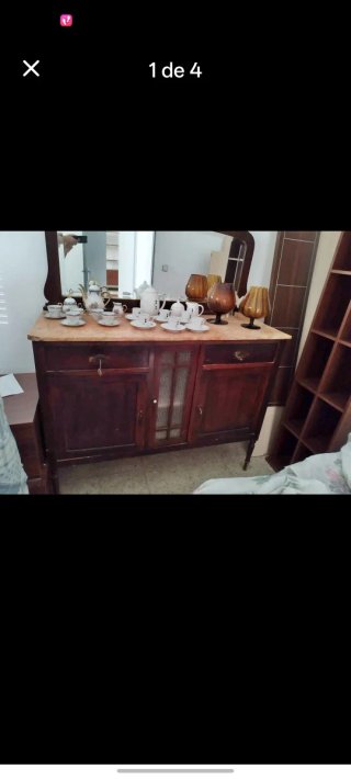 Mueble antiguo madera mármol para restaurar