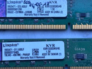 RAM DDR2 Kingston 1GB PC2-5300U 667MHz